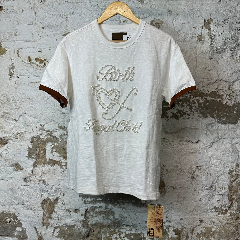 Birth Of Royal Child Pearl T-shirt White Sz S