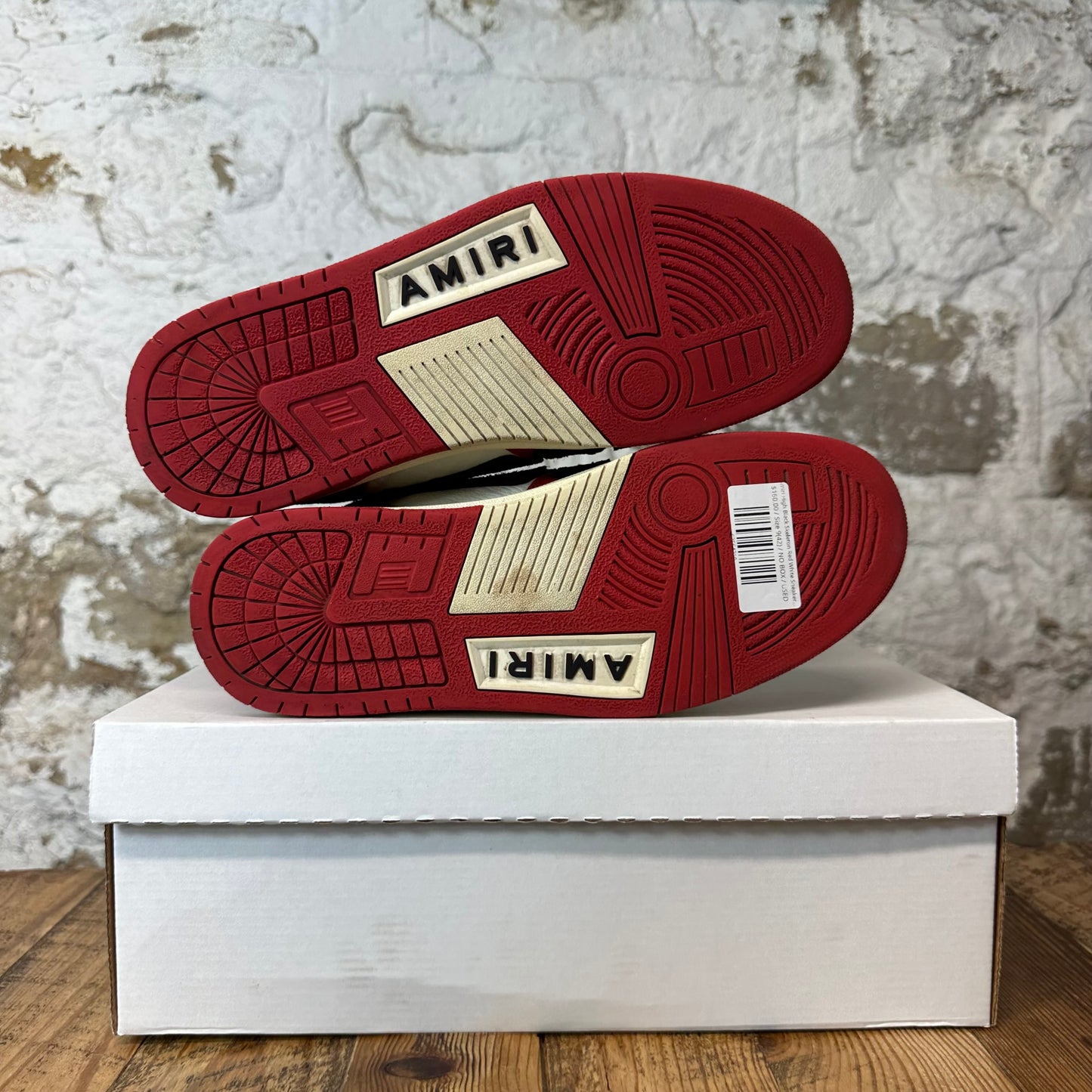 Amiri High Black Skeleton Red White Sneaker Sz 9 (42)