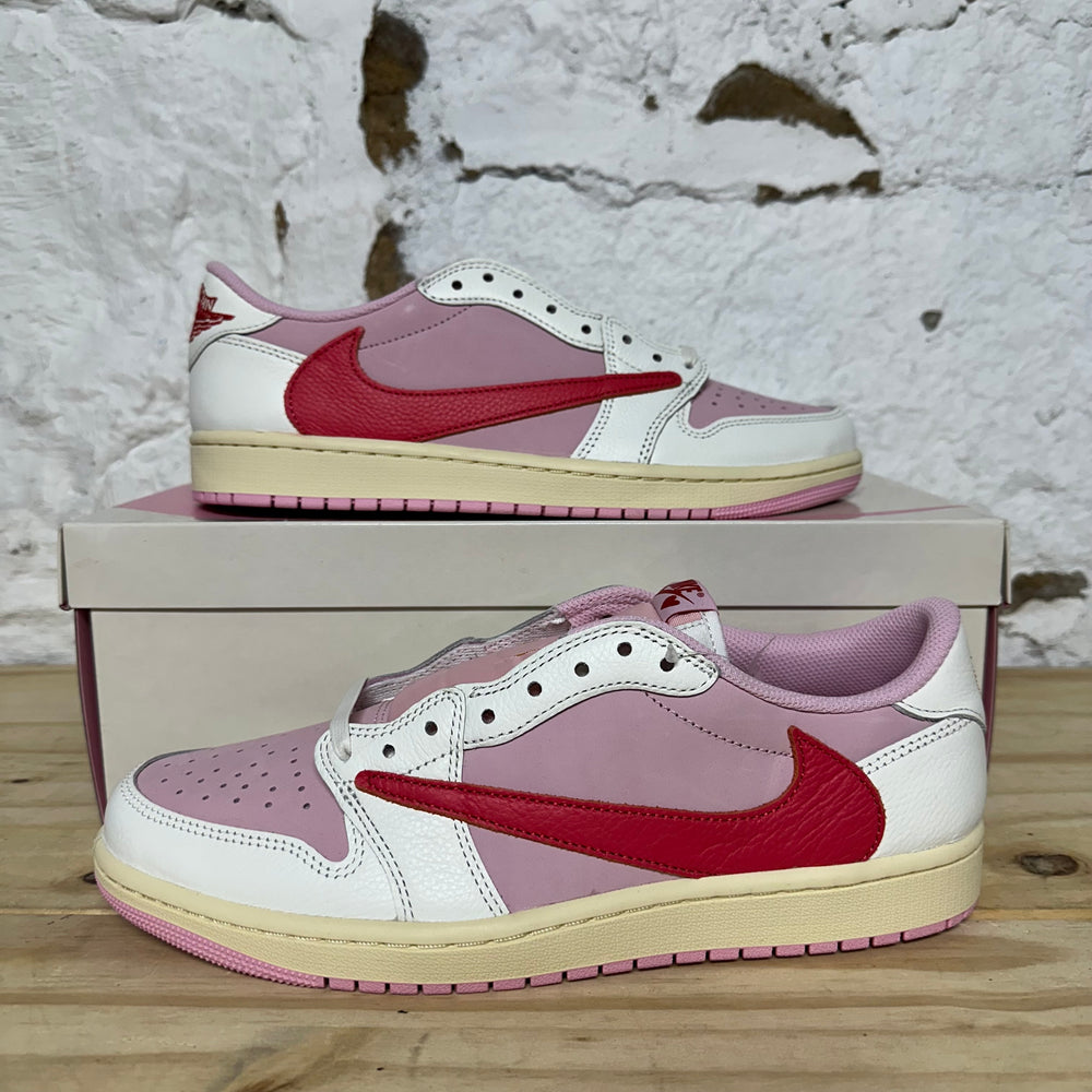 Air Jordan 1 Low Travis Scott Sail Tropical Pink Sz 10 DS
