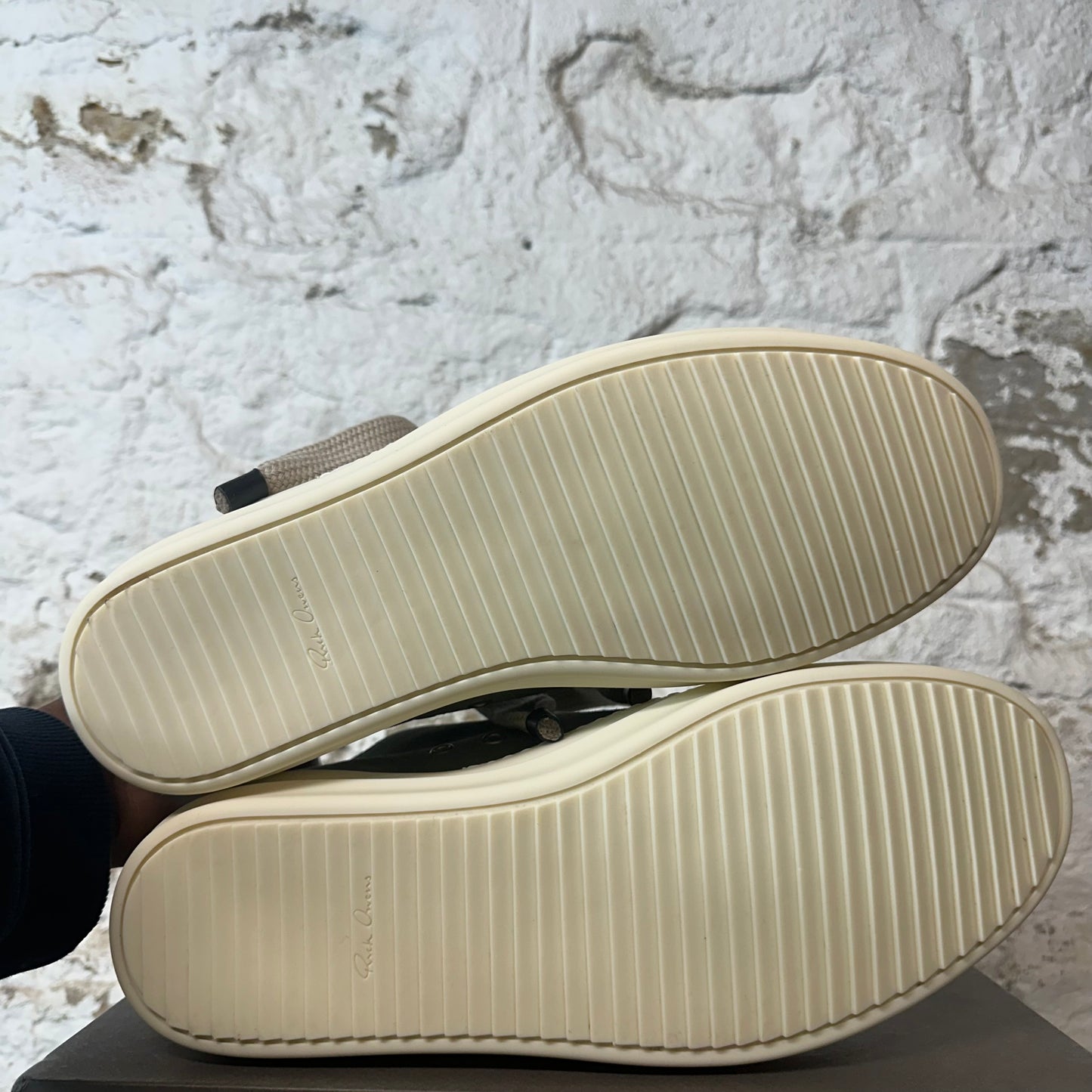 Rick Owens Jumbo Lace Celadon Milk Sneaker Sz 14 (47)