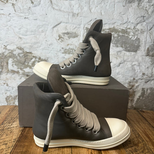 Rick Owens High Jumbo Lace Padded Dark Dust Milk Sneaker Sz 10 (43)