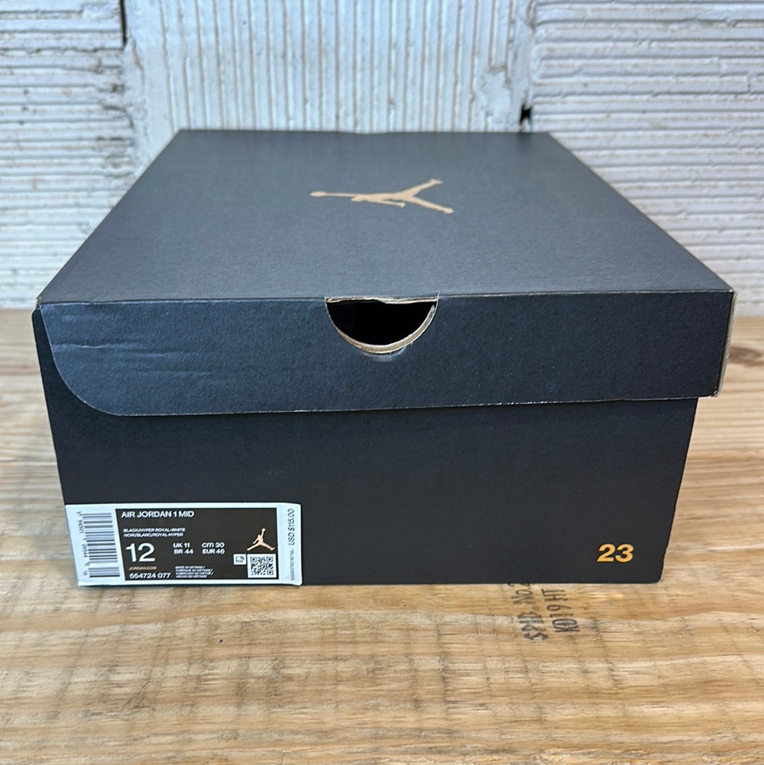 Air Jordan 1 Mid Hyper Royal Sz 12 DS