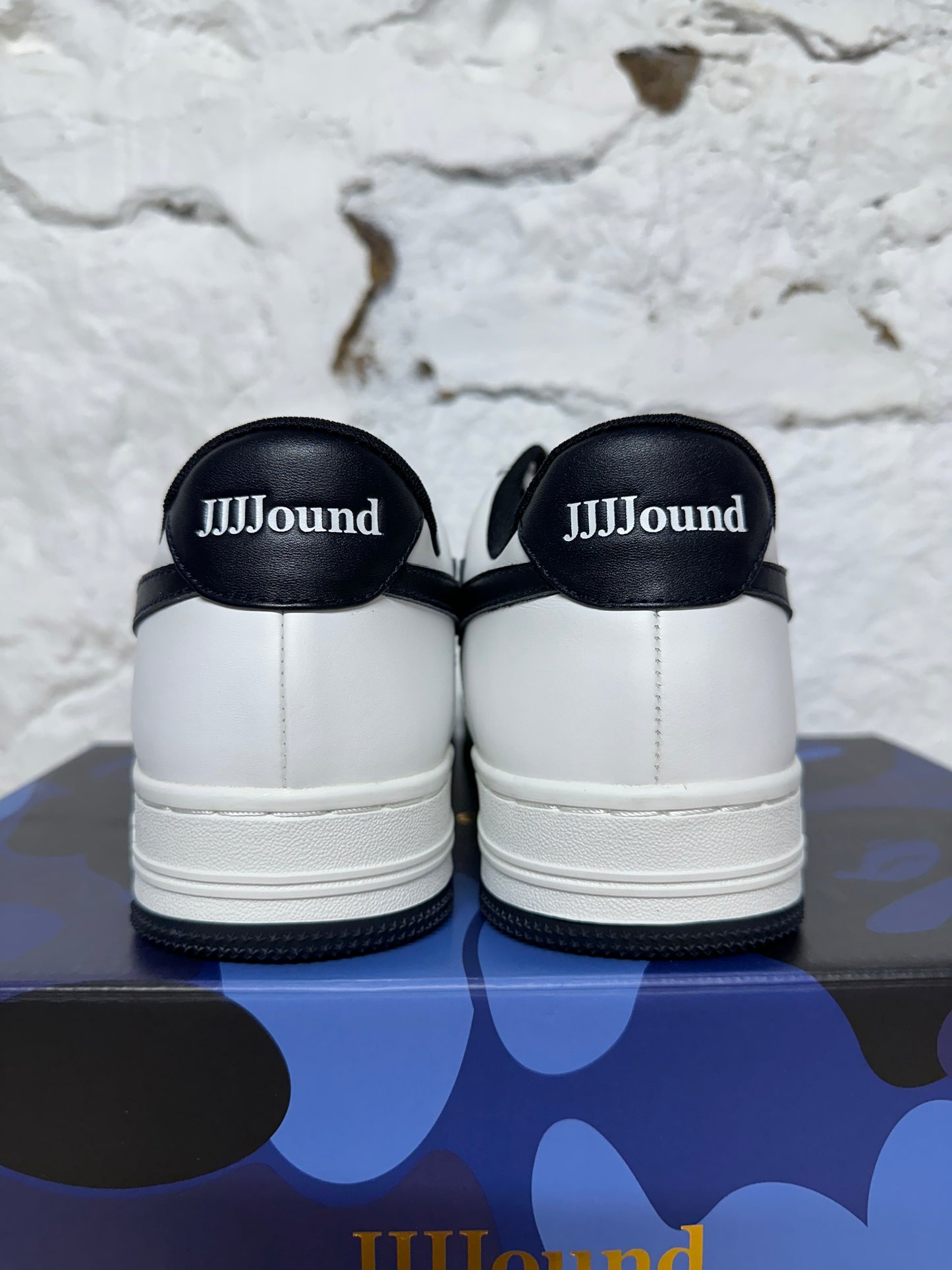 A Bathing Ape Bape Sta JJJJound White Navy Sz 8.5 DS