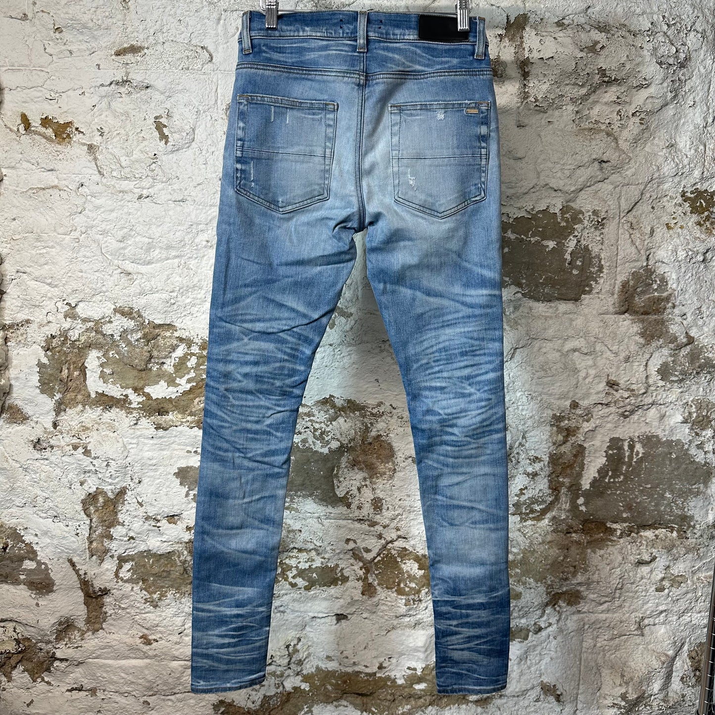 Amiri MX1 Sky Blue Cream Blue Denim Jeans Sz 29
