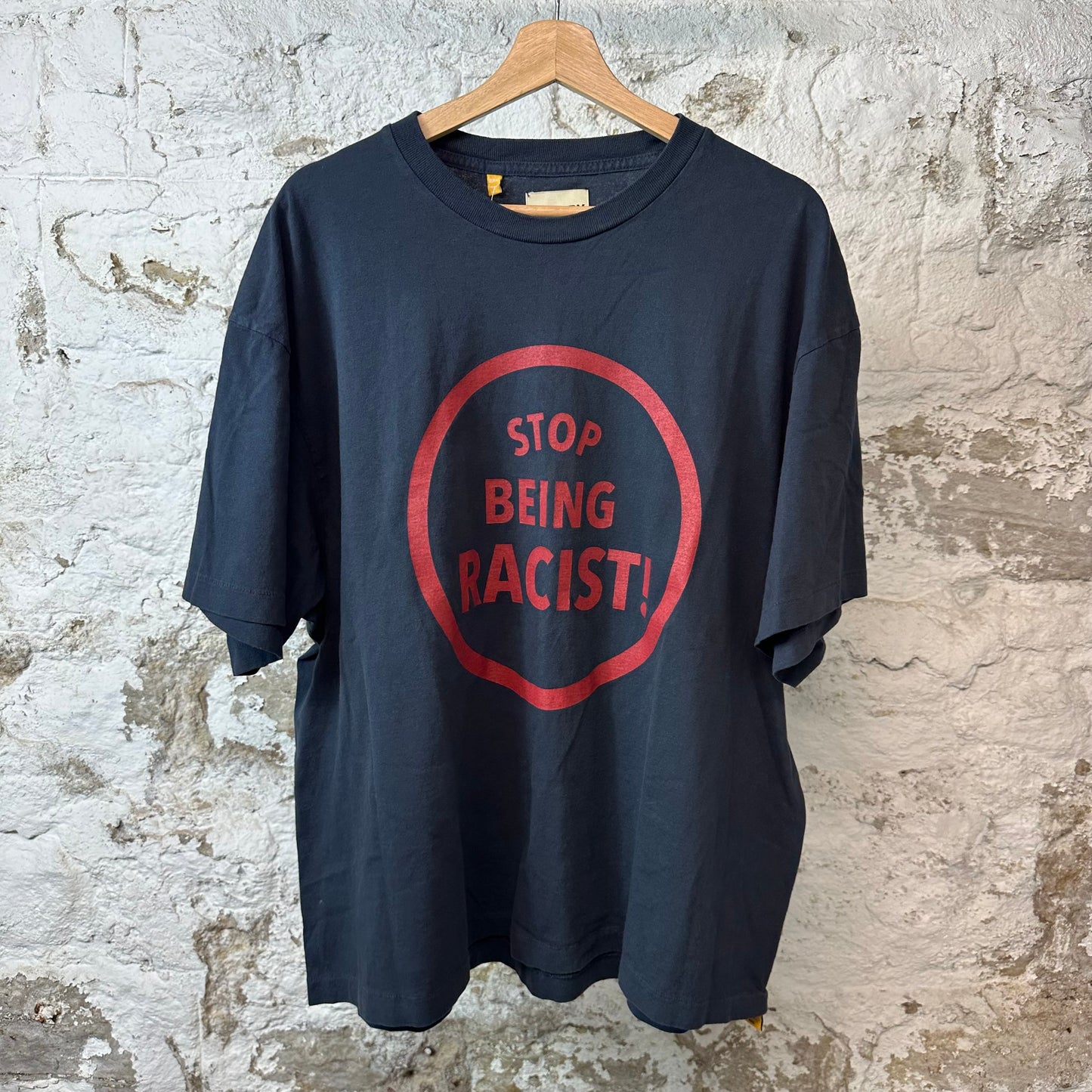 Gallery Dept Stop Being Racist T-shirt Navy Sz XXL
