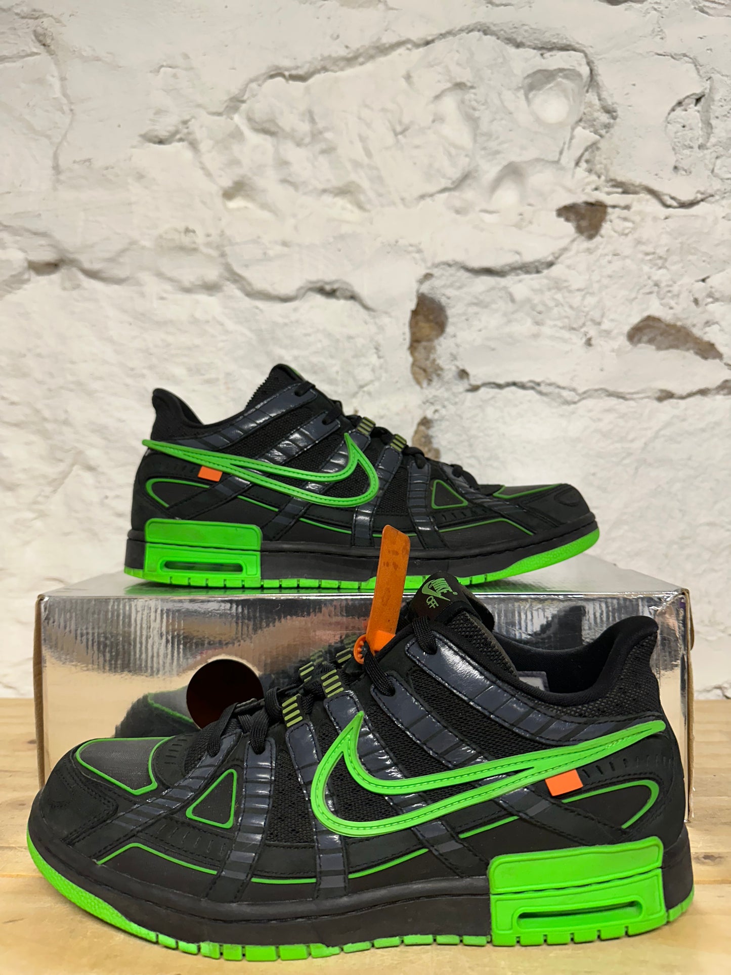 Nike Air Rubber Dunk Off-White Green Strike Sz 13