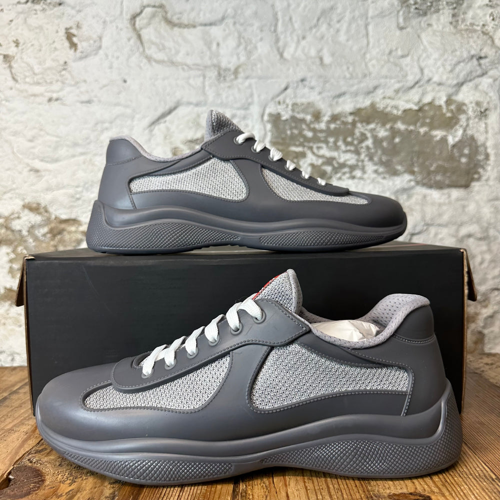 Prada Americas Cup Grey Rubber Sneaker Sz 10 (43)