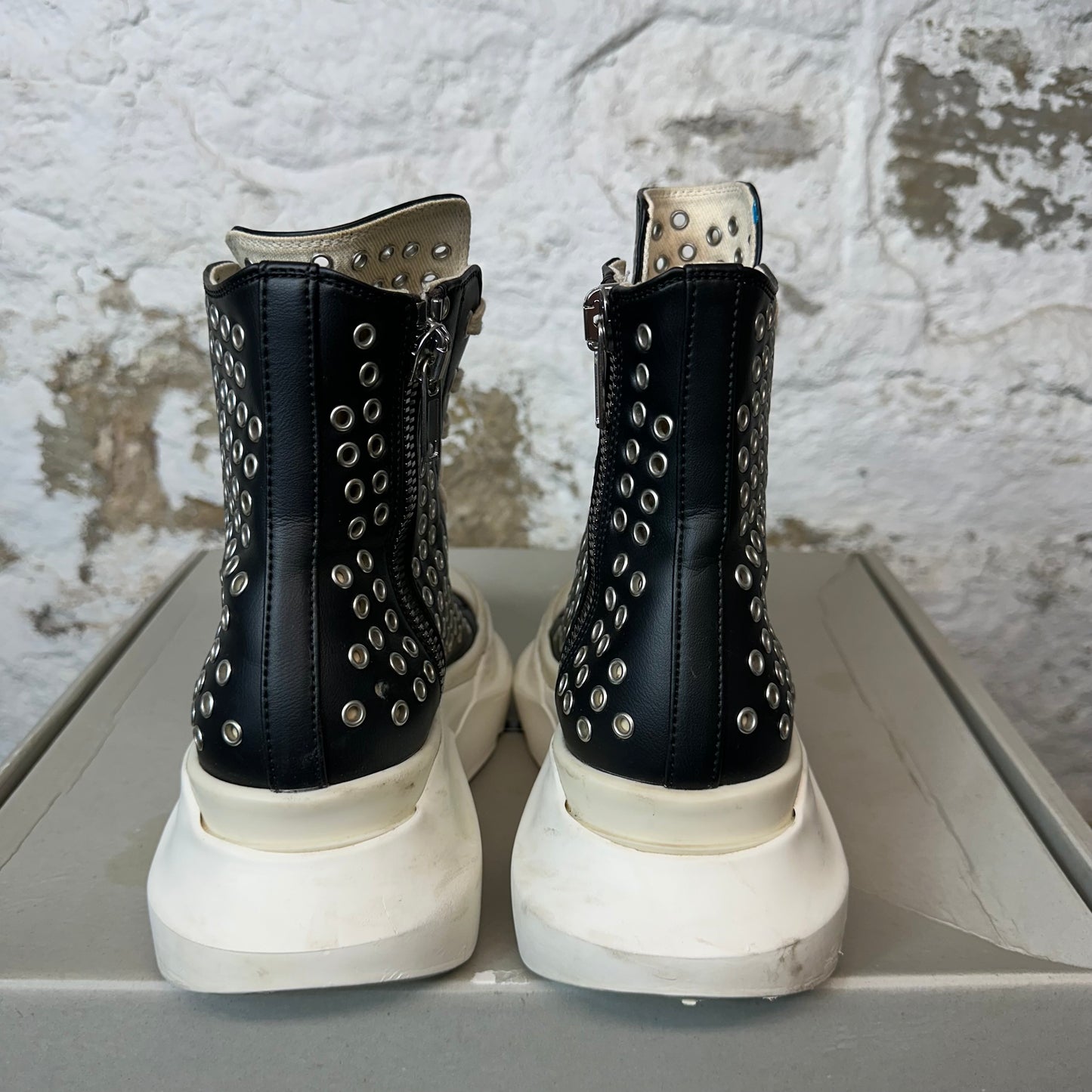 Rick Owens High Abstract Black Milk Sneaker Sz 5.5 (37.5)