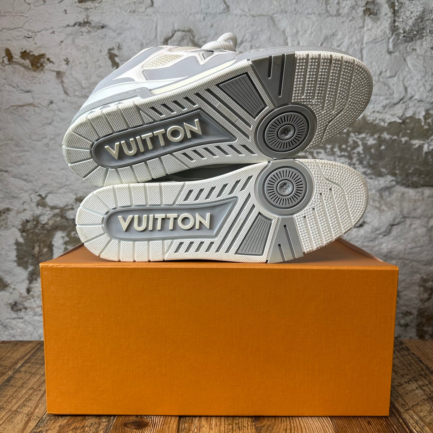 Louis Vuitton Grey White Skate Sneaker Sz 13.5 (12LV)
