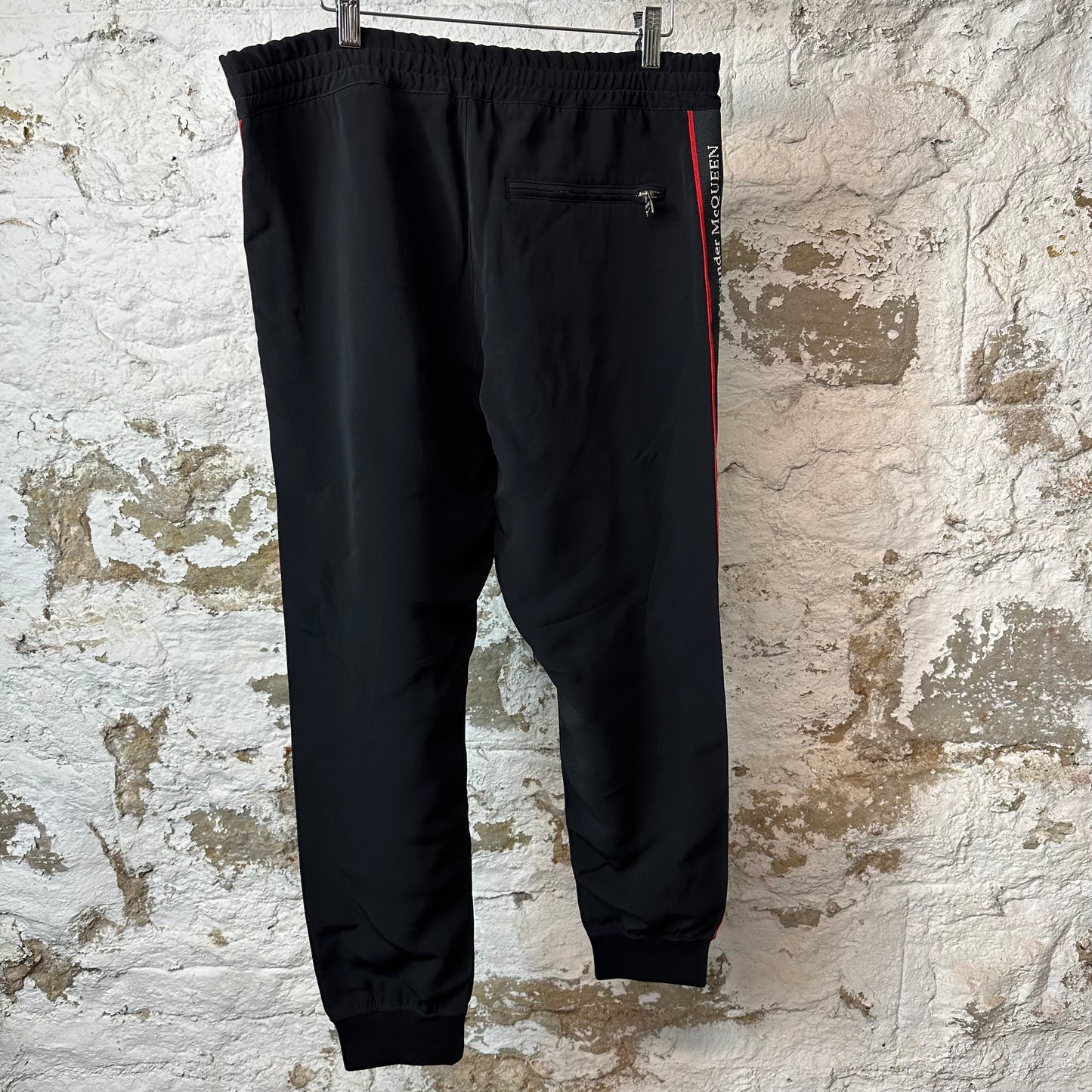 Alexander Mcqueen Stripe Black Track Pants Sz L