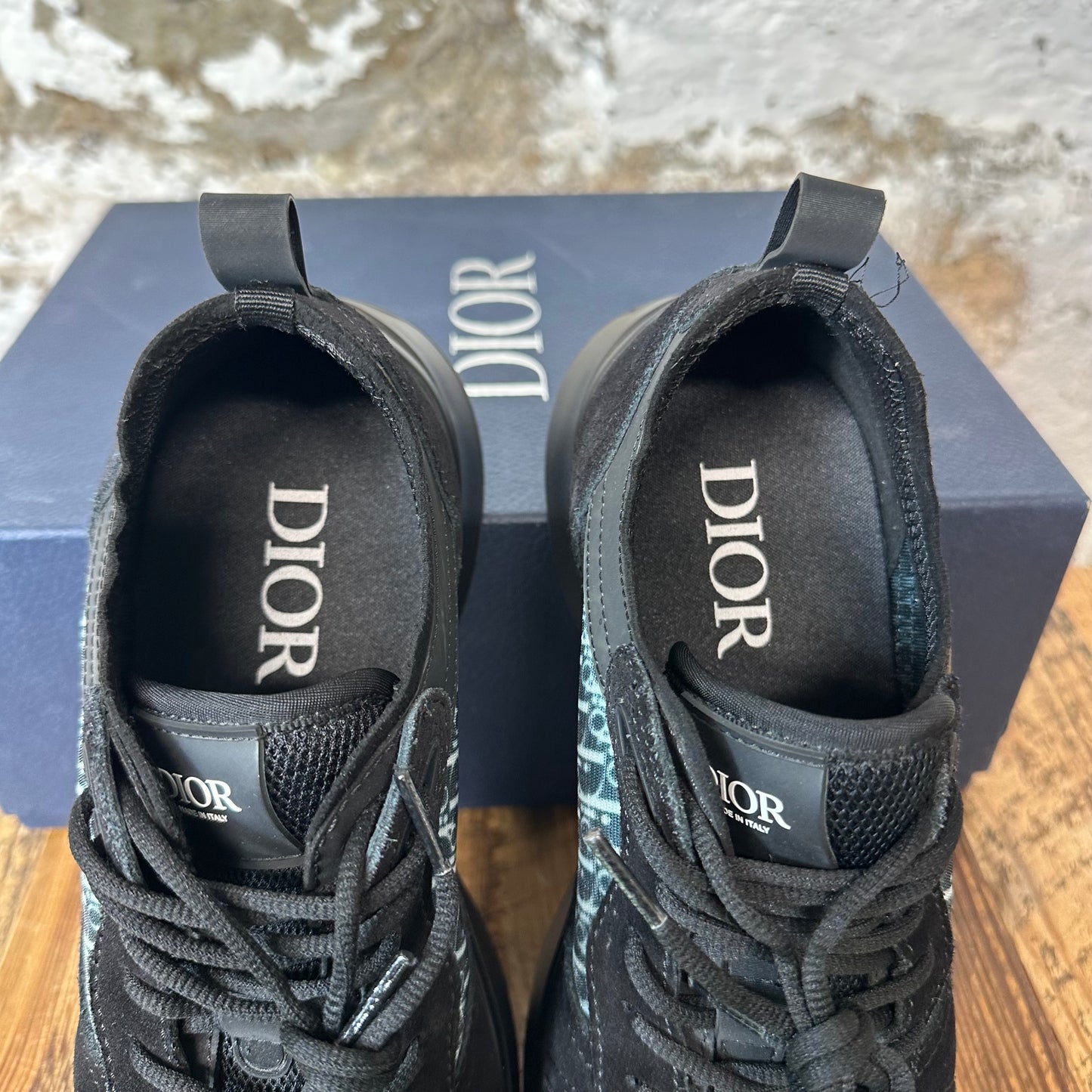 Dior B25 Oblique Monogram Black Runner Sneaker Sz 7 (40)