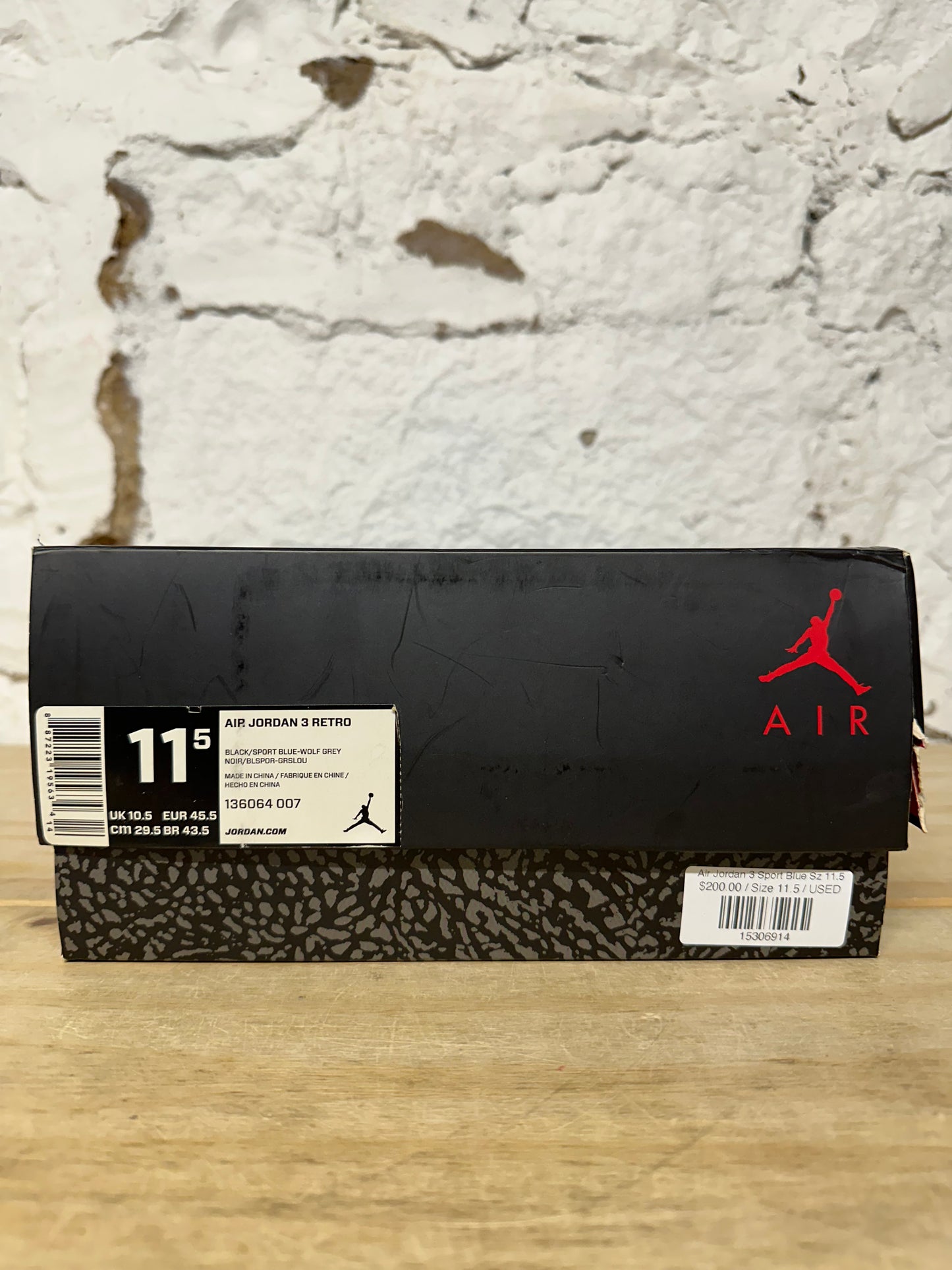 Air Jordan 3 Sport Blue Sz 11.5