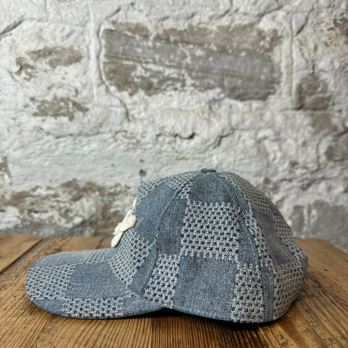 Louis Vuitton 3D Damier Blue Denim Hat Sz M