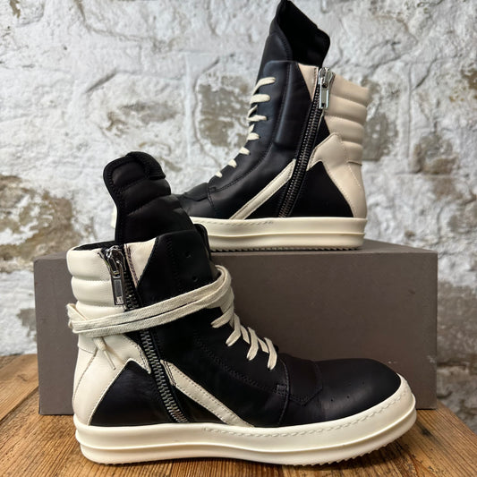 Rick Owens Geobasket Black Milk Sneaker Sz 7 (40)