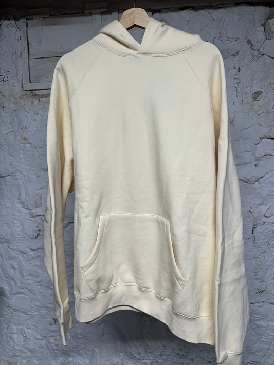 Fear of God Essentials Cream Back Spellout Hoodie Sz L