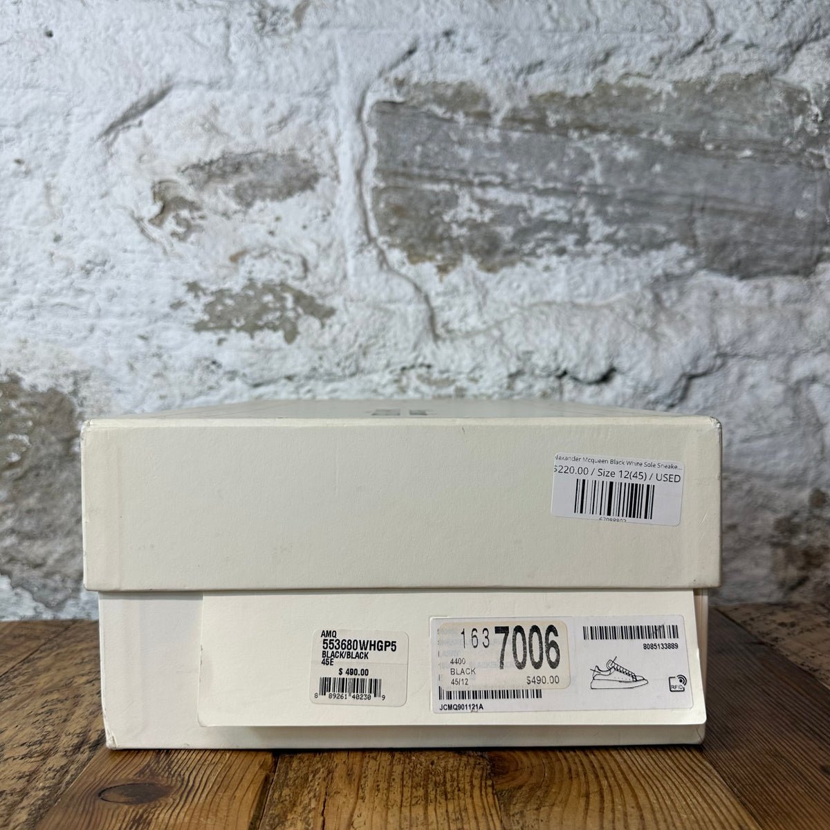 Alexander McQueen Black White Sole Sneaker Sz 12 (45)