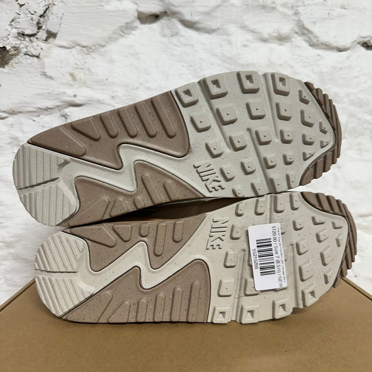 Nike Air Max 90 Phantom Light Orewood Brown Sz 7 (8.5W) DS