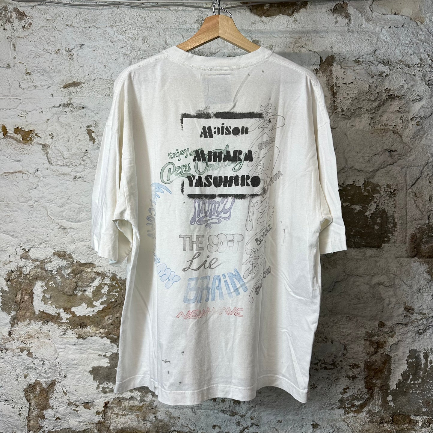 Maison Mihara Superficial White T-Shirt Sz S (46)