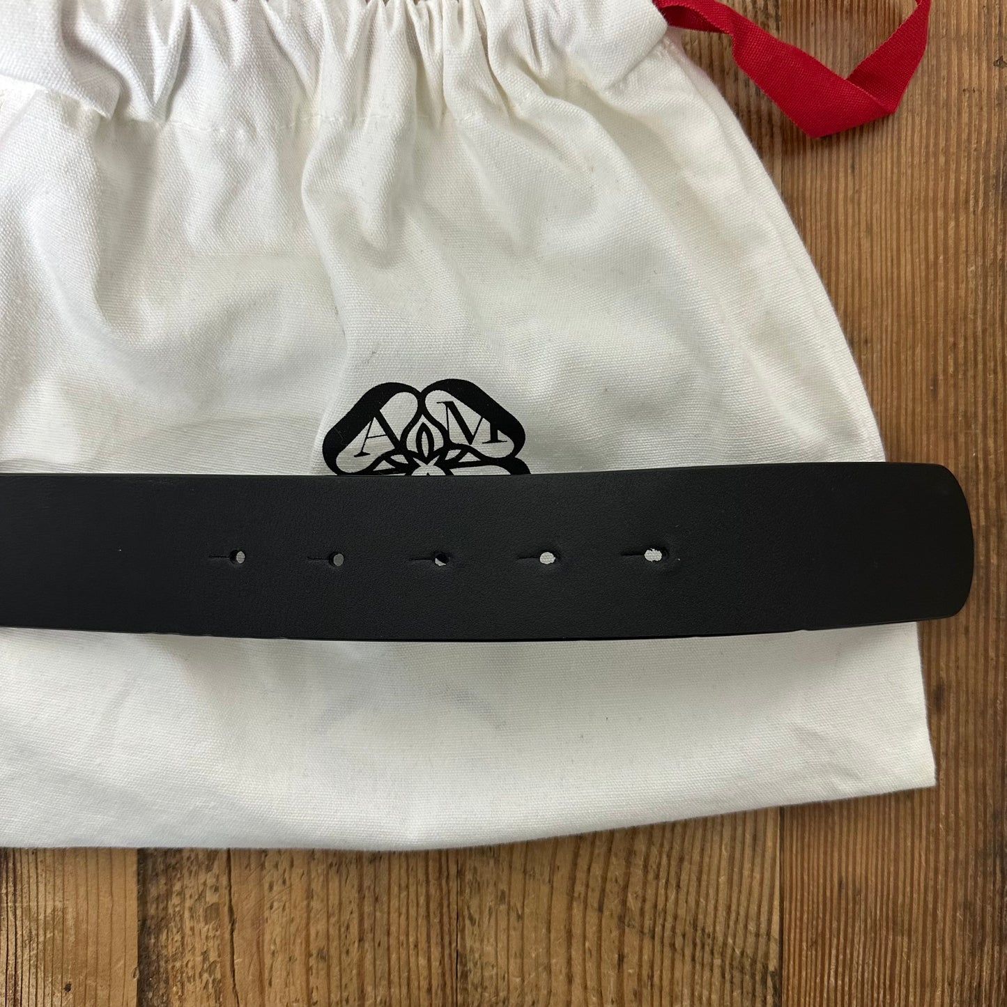 Alexander Mcqueen Gold Buckle Black Belt Sz (100)