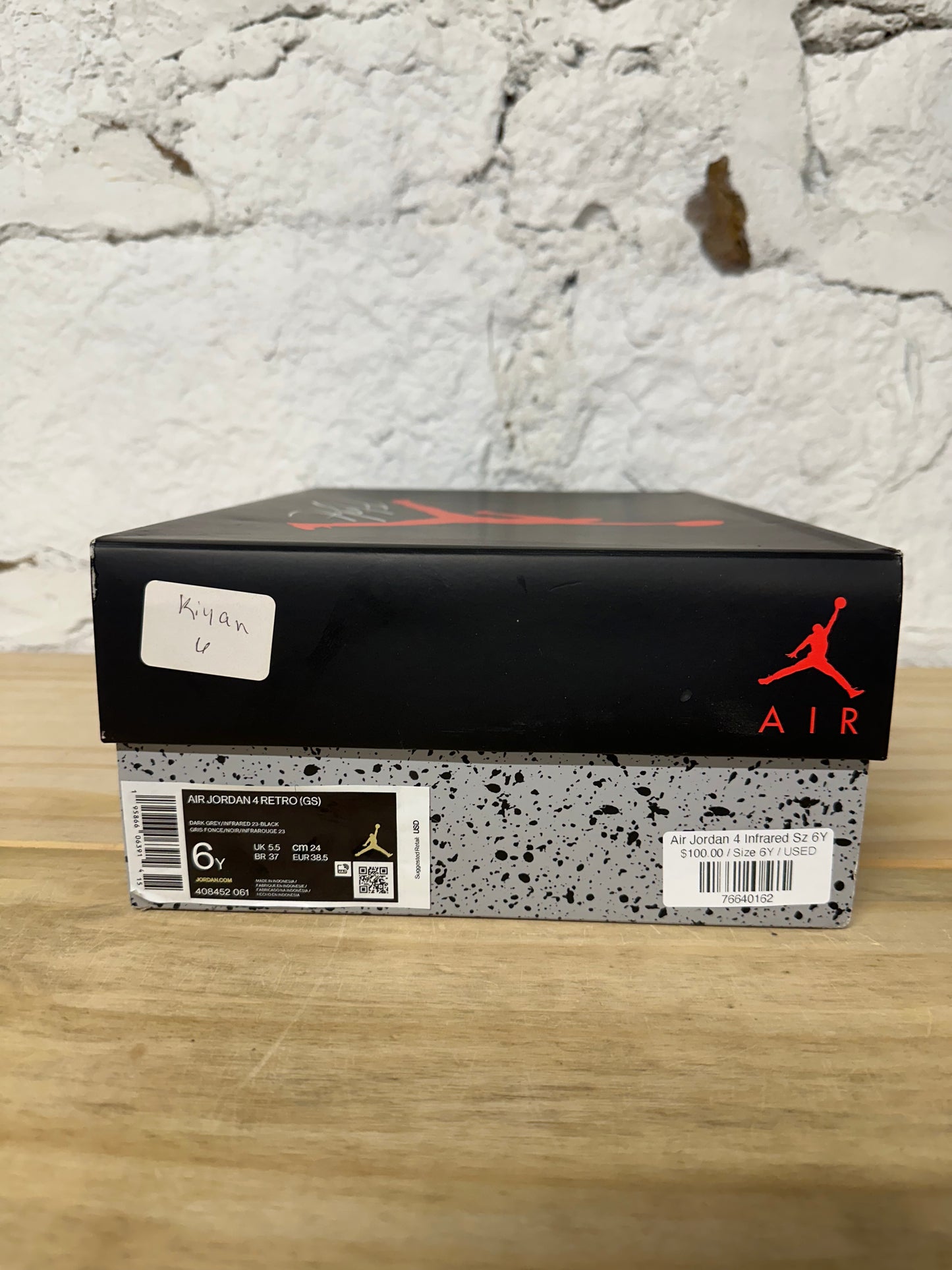 Air Jordan 4 Infrared Sz 6Y