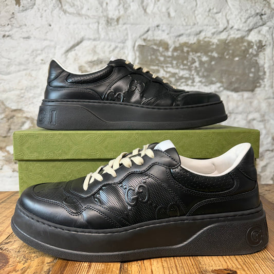 Gucci Chunky Embossed GG Black Sneaker Sz 11.5