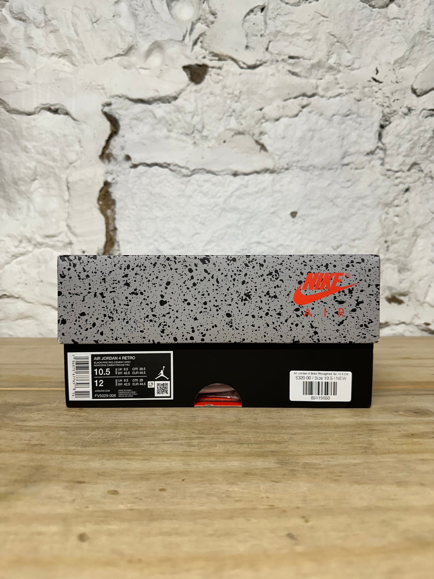 Air Jordan 4 Bred Reimagined Sz 10.5 DS