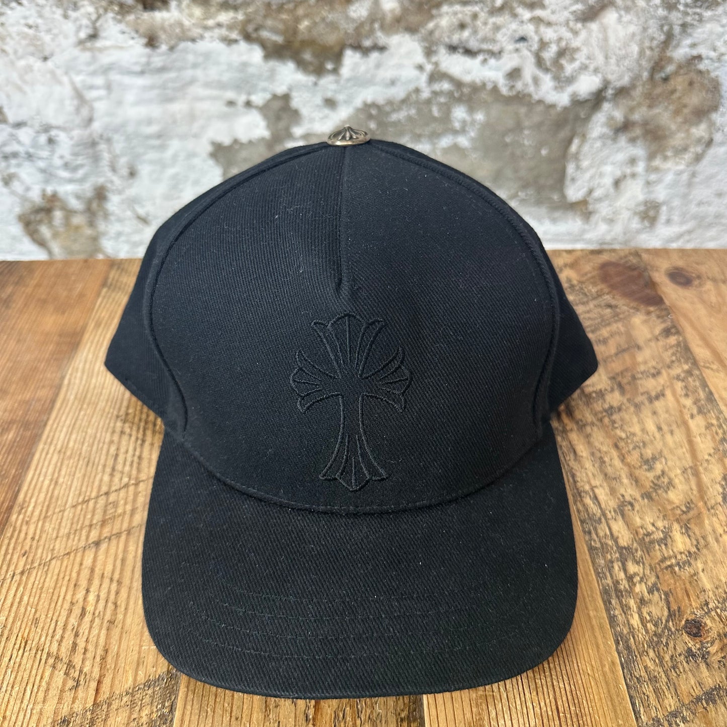 Chrome Hearts Cross Waxed Denim Hat