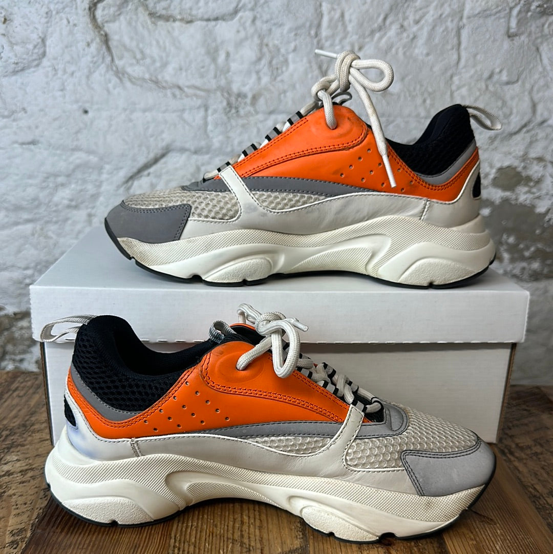 Dior B22 Orange White Sneaker Sz 8 (41) No Box