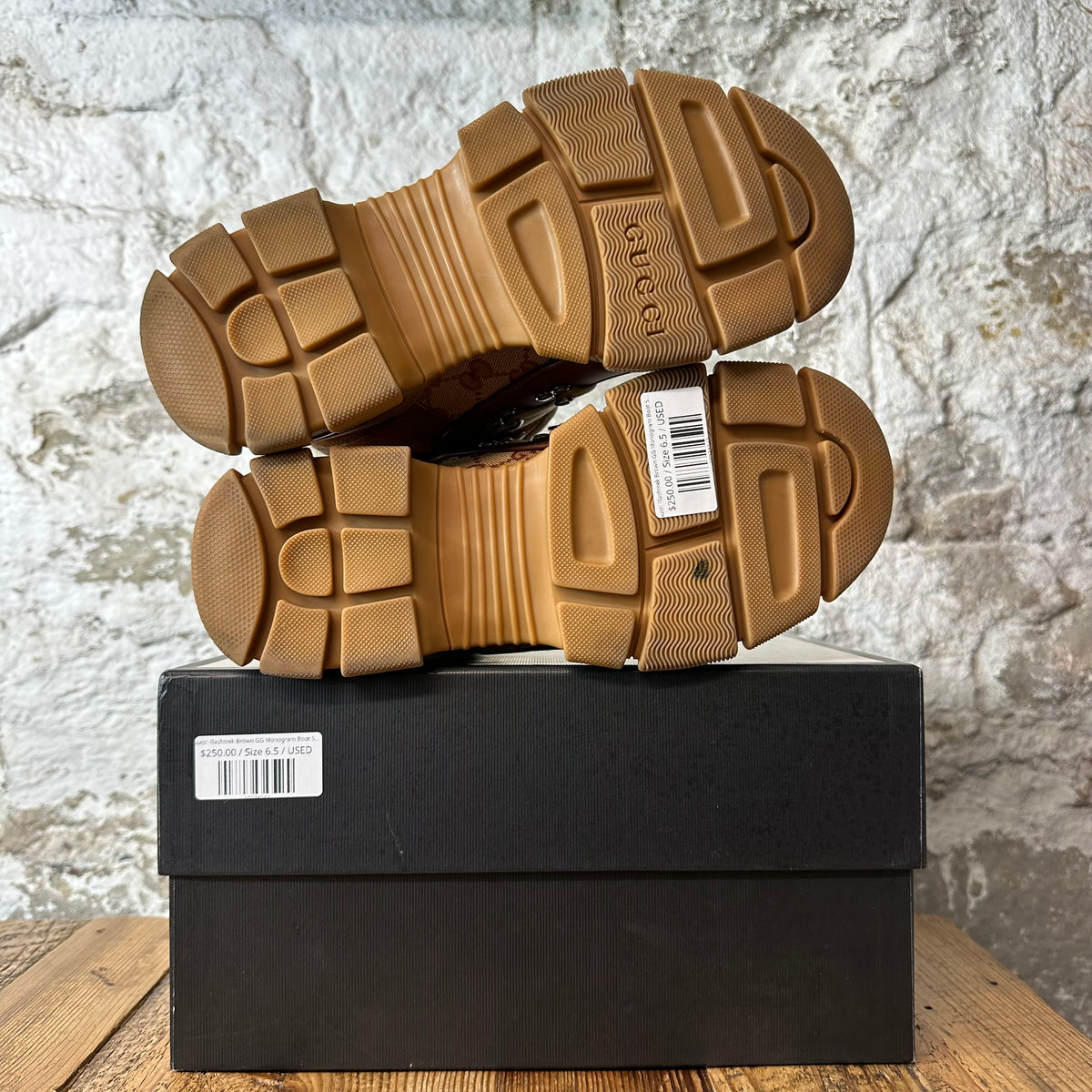 Gucci Flashtrek Brown GG Monogram Boot Sz 6.5