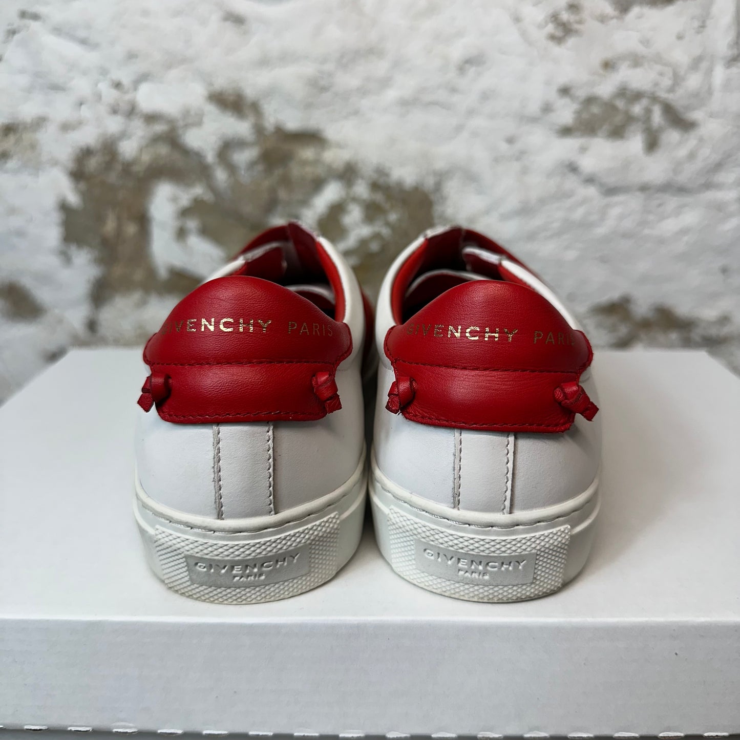 Givenchy Red Strap White Sneaker Sz 4.5 (36.5) No Box