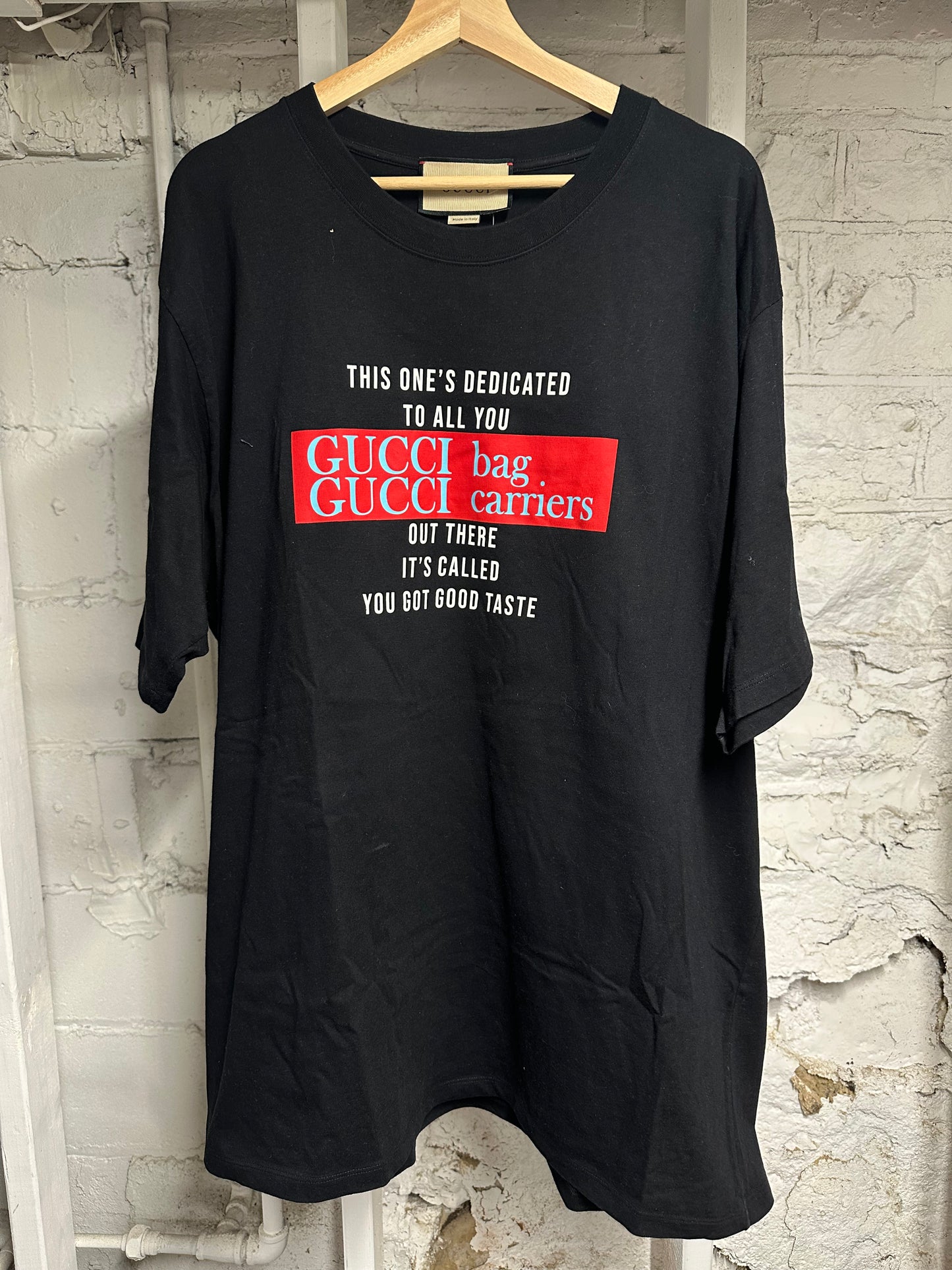 Gucci Bag Carriers T-shirt Black Sz XXXL