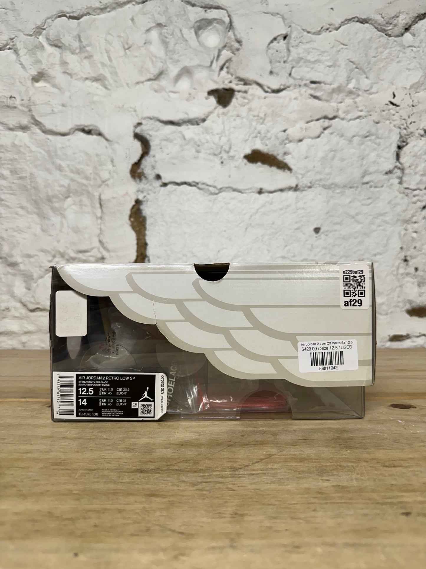 Air Jordan 2 Low Off-White Chicago Sz 12.5