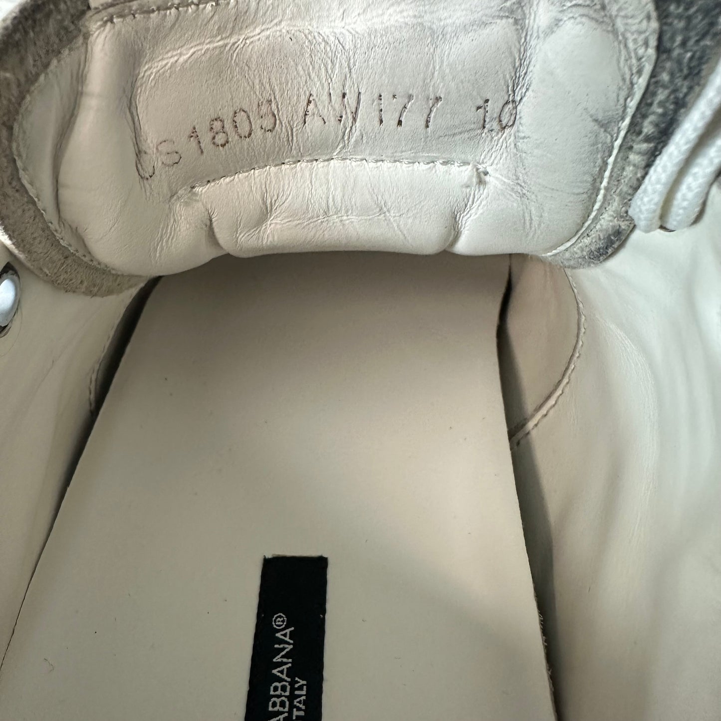 Dolce Gabbana White Cream Daymaster Sneaker Sz 10