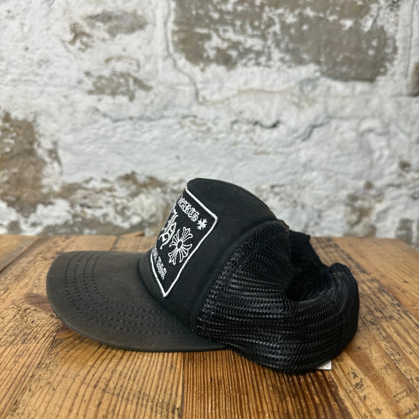 Chrome Hearts Hollywood Black Trucker Hat