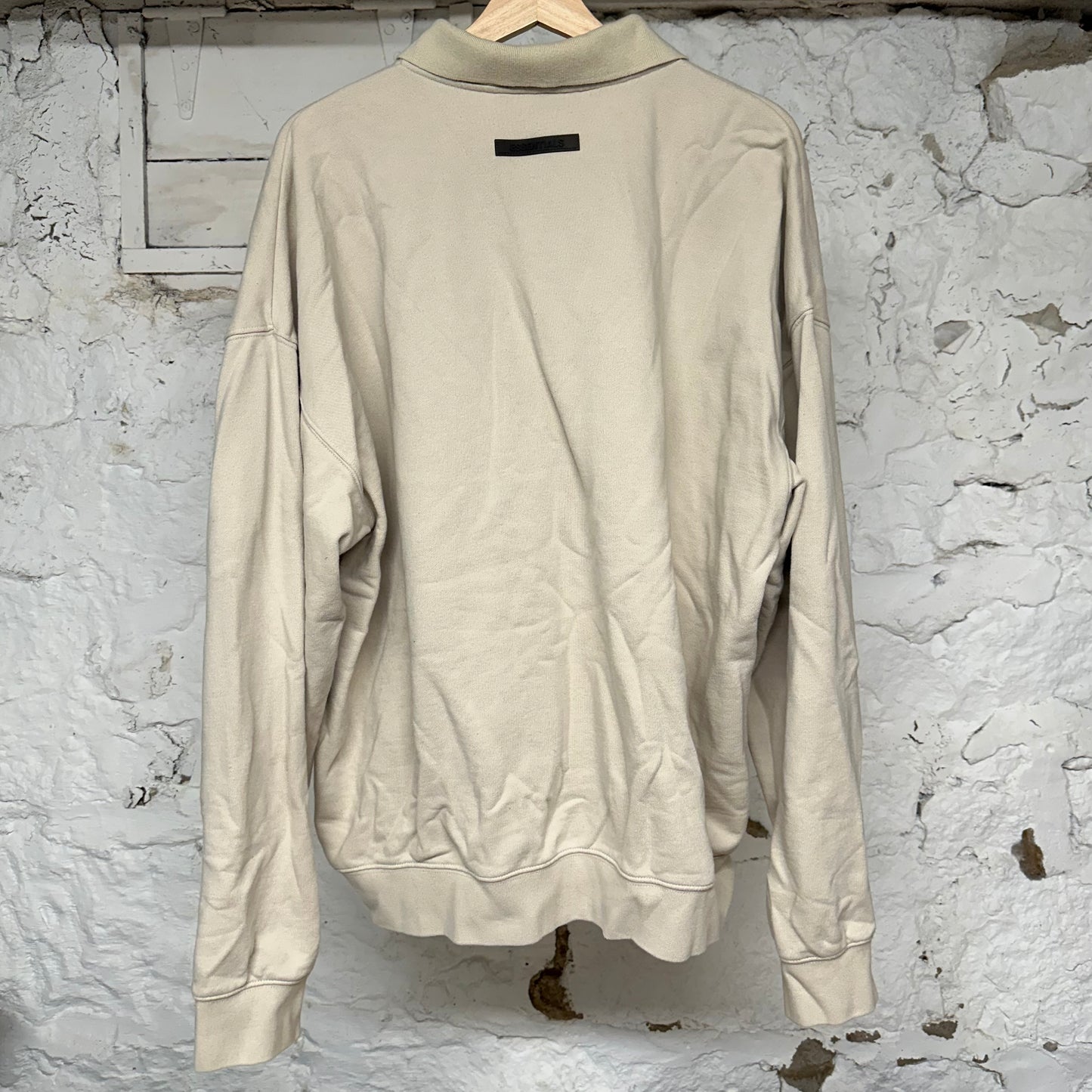 Fear of God Essentials Tan Collared Sweatshirt Sz L