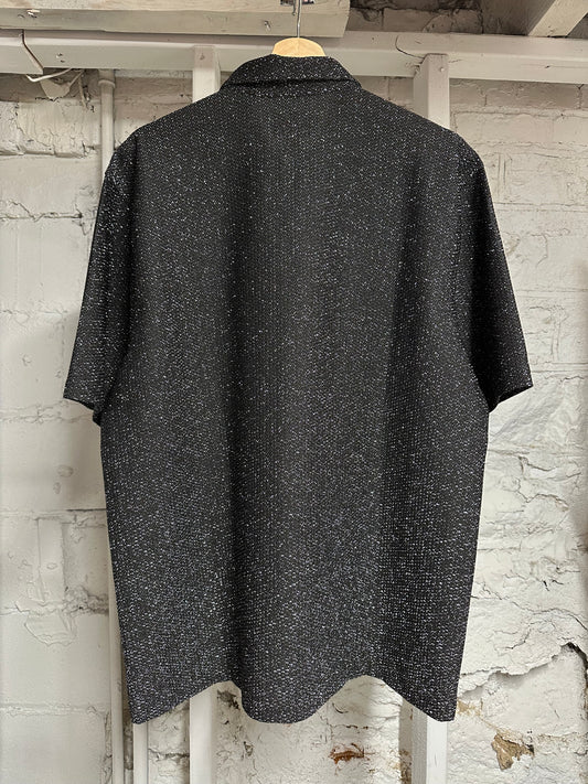 Supreme Sparkle Black Button Up Shirt Sz L