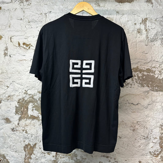 Givenchy White Stitch Spell T-shirt Black Sz XXL (L)