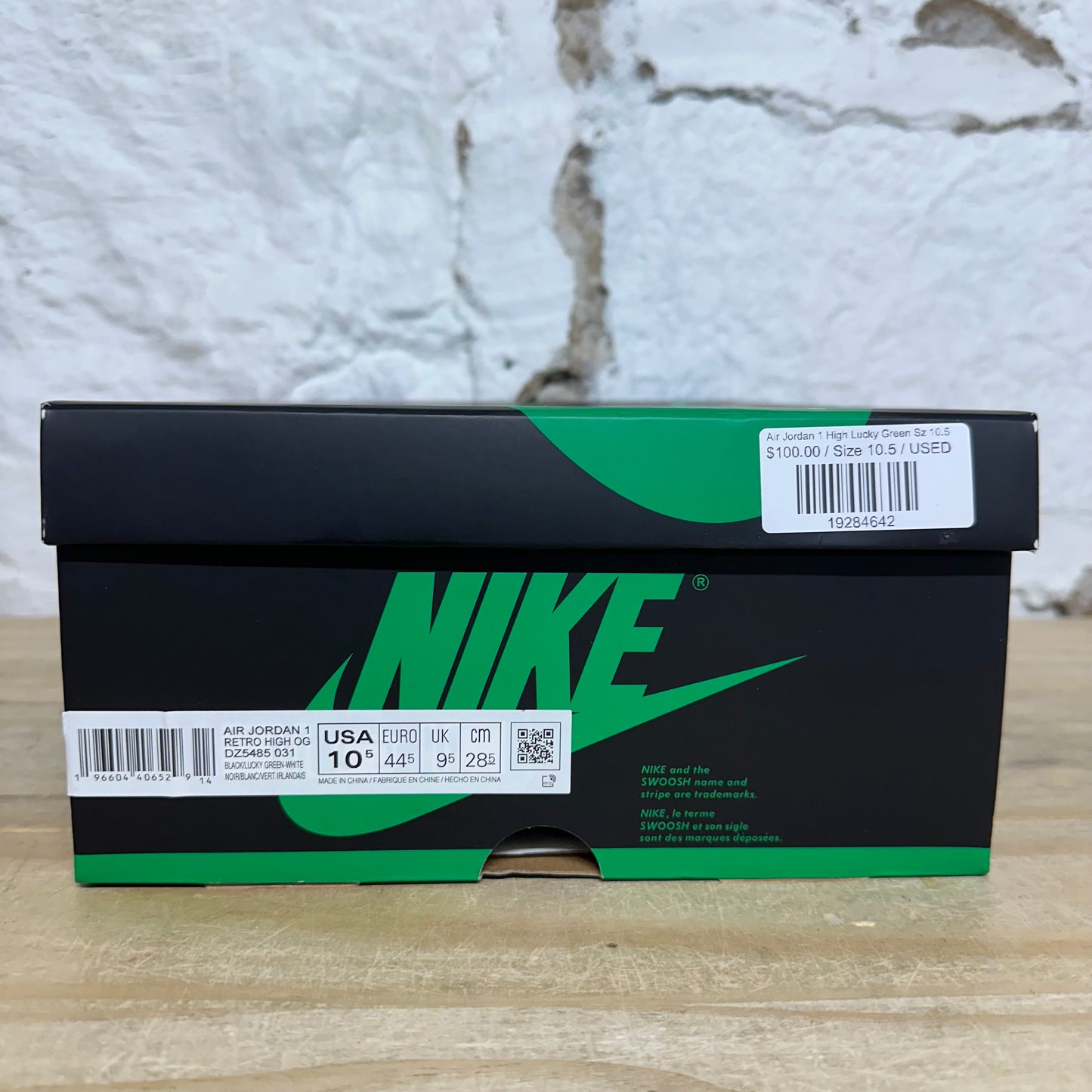 Air Jordan 1 High Lucky Green Sz 10.5