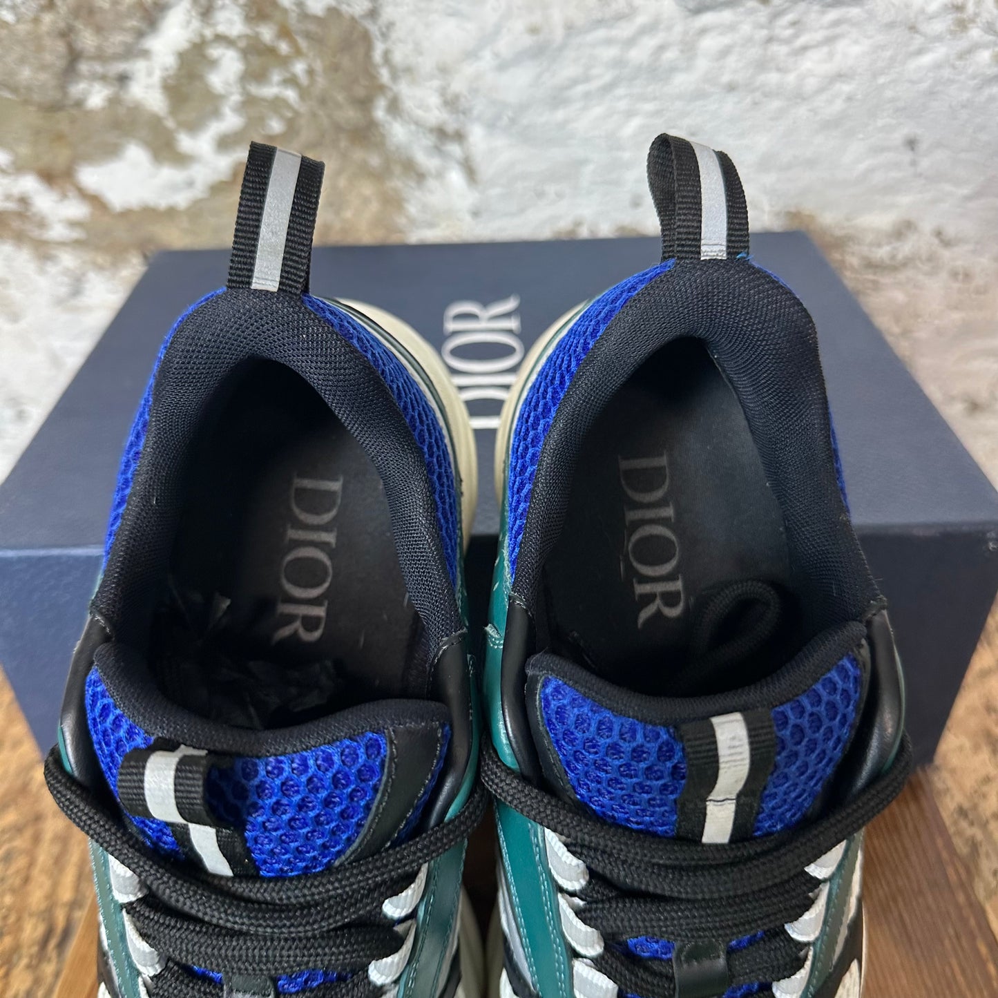 Dior B22 Green Black White Sneaker Sz 7 (40)