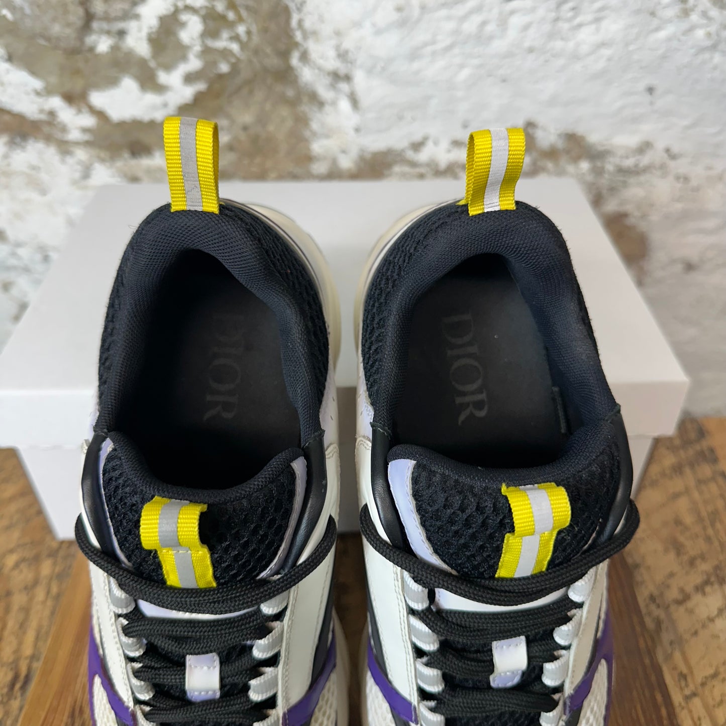 Dior B22 White Black Purple Sneaker Sz 10 (43) No Box