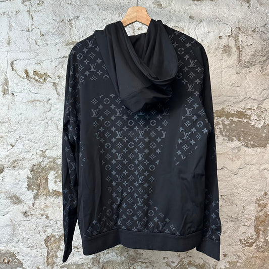 Louis Vuitton 2054 Black Monogram Heat Reactive Zip Up Jacket Sz L