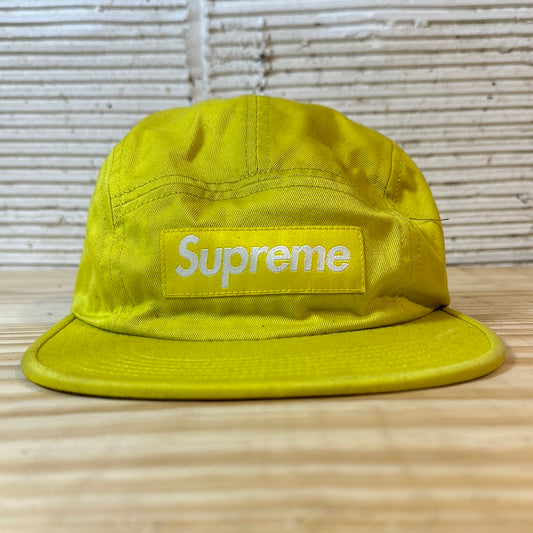 Supreme Washed Chino Twill Camp Cap Yellow Hat