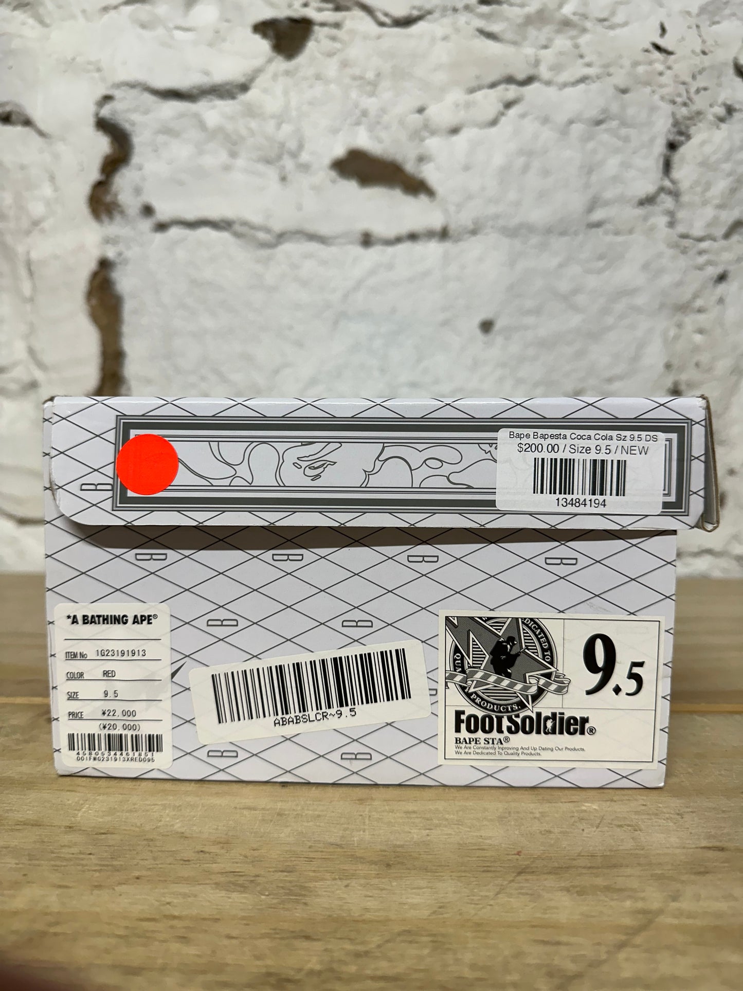 Bape Bapesta Coca Cola Sz 9.5 DS