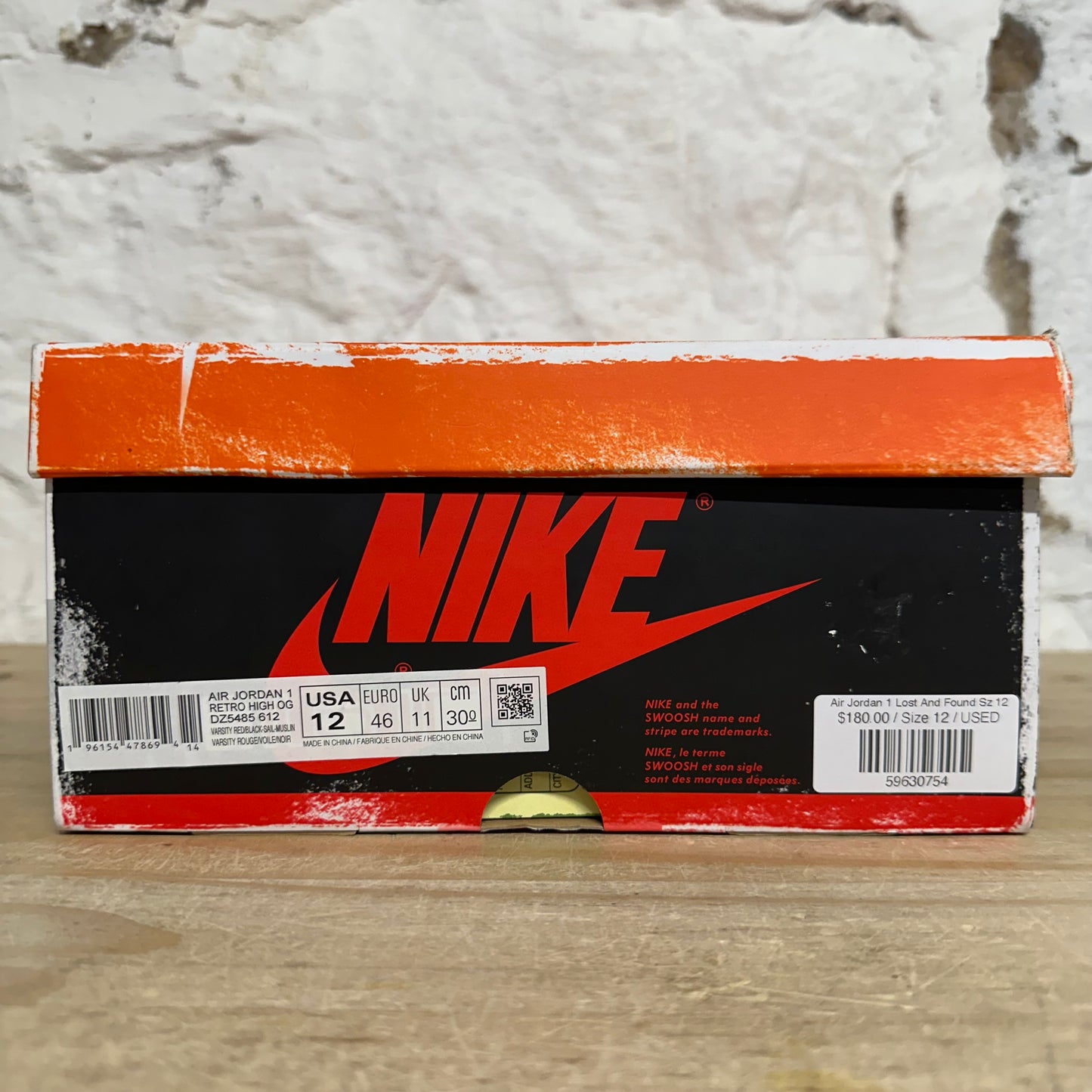 Air Jordan 1 High Chicago Lost And Found Sz 12