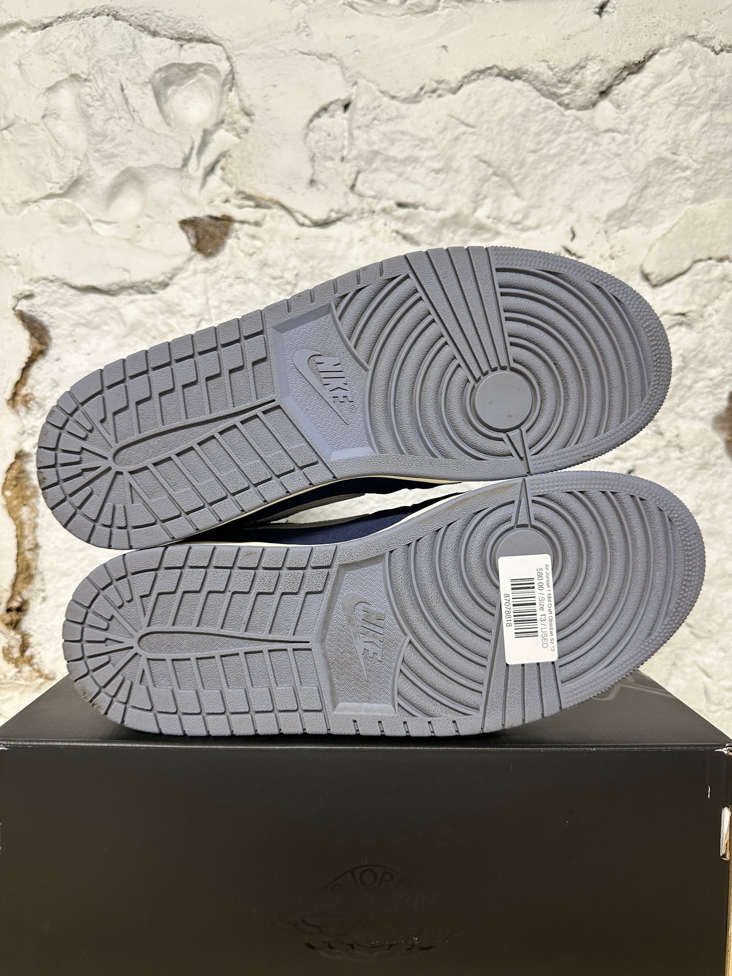 Air Jordan 1 Mid Craft Obsidian Sz 13