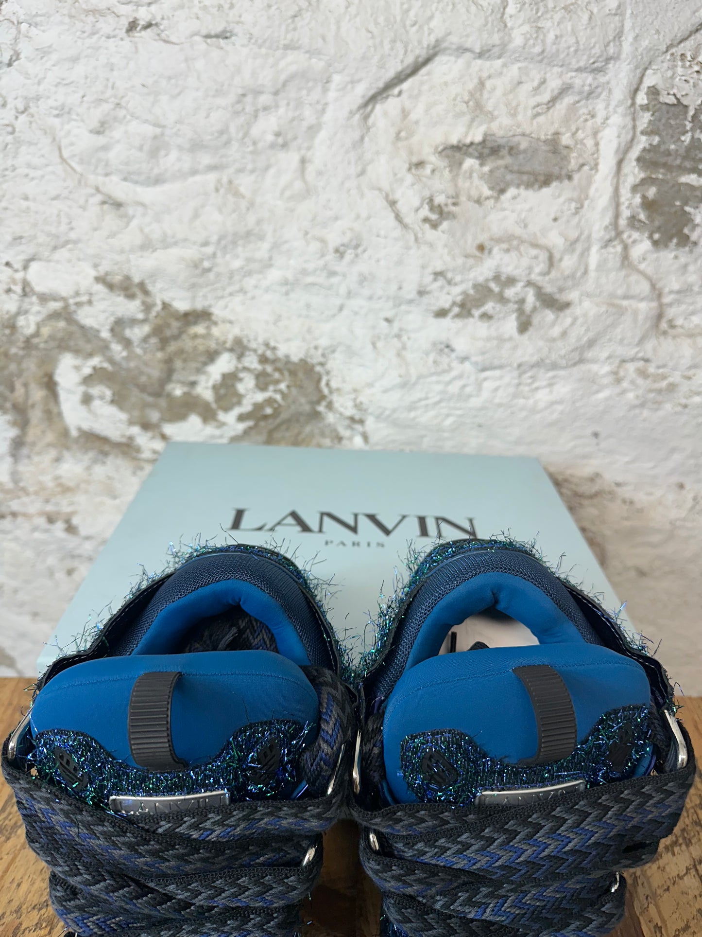 Lanvin Curb Blue Confetti Sneaker