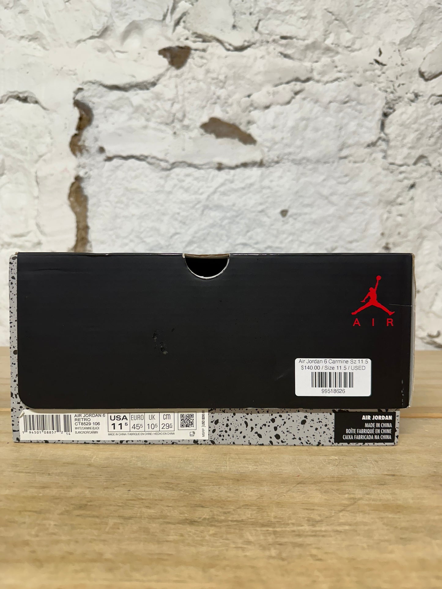 Air Jordan 6 Carmine Sz 11.5