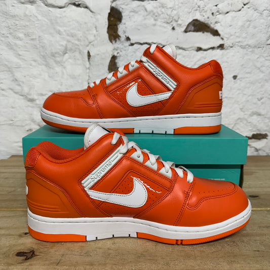 Nike SB Supreme Air Force 2 Low Orange Sz 10.5