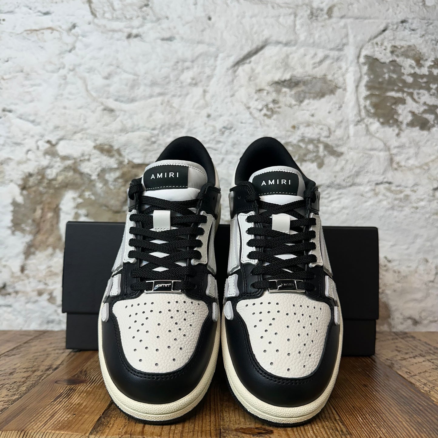 Amiri White Skeleton Black White Sneaker Sz 7 (40) DS