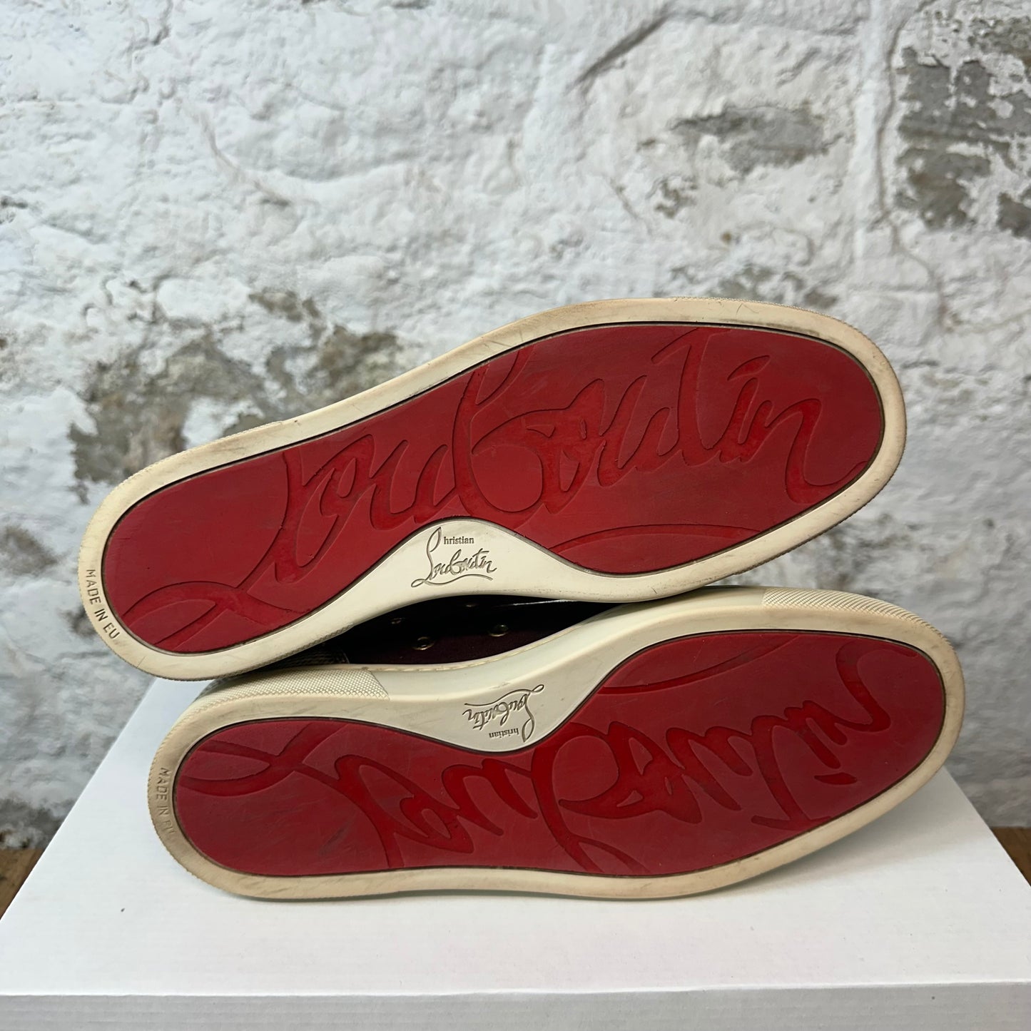 Christian Louboutin Green Maroon Scale High Sz 7 (40) Box